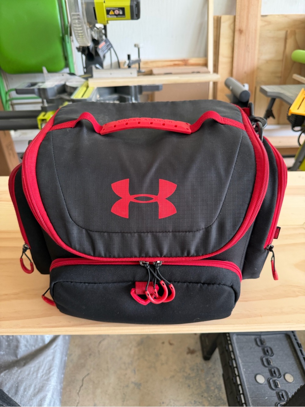 Under Armour Black and Red Men's Toiletry / Lunch Bag